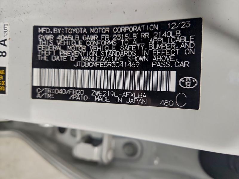 2024 TOYOTA COROLLA LE #3308318204