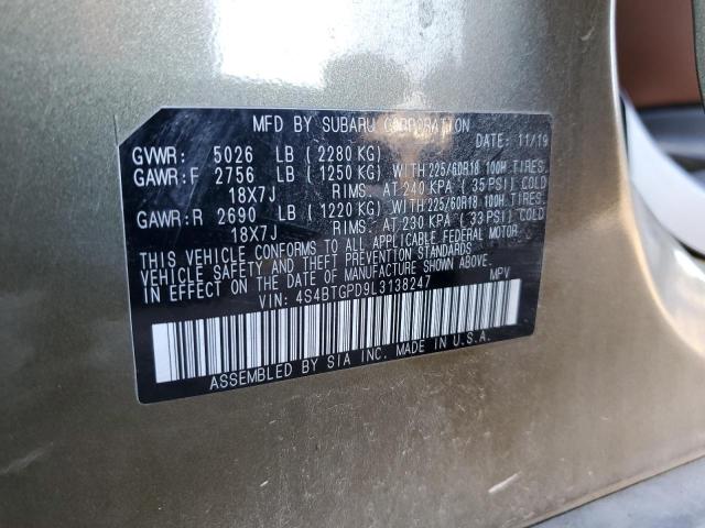 2020 SUBARU OUTBACK TO #3301847406