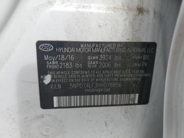 2017 HYUNDAI ELANTRA SE #3298009183