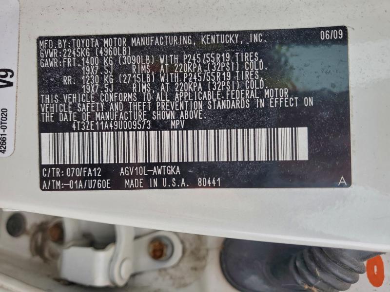 2009 TOYOTA VENZA #3302897916