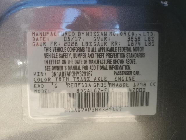 2017 NISSAN SENTRA S #3303919709