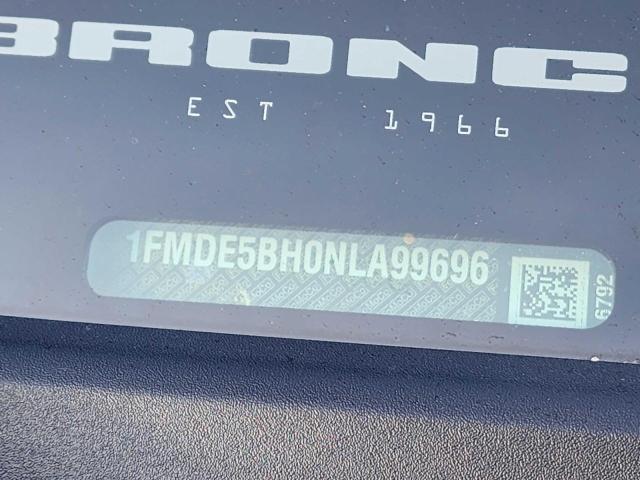 2022 FORD BRONCO BAS #3285701660