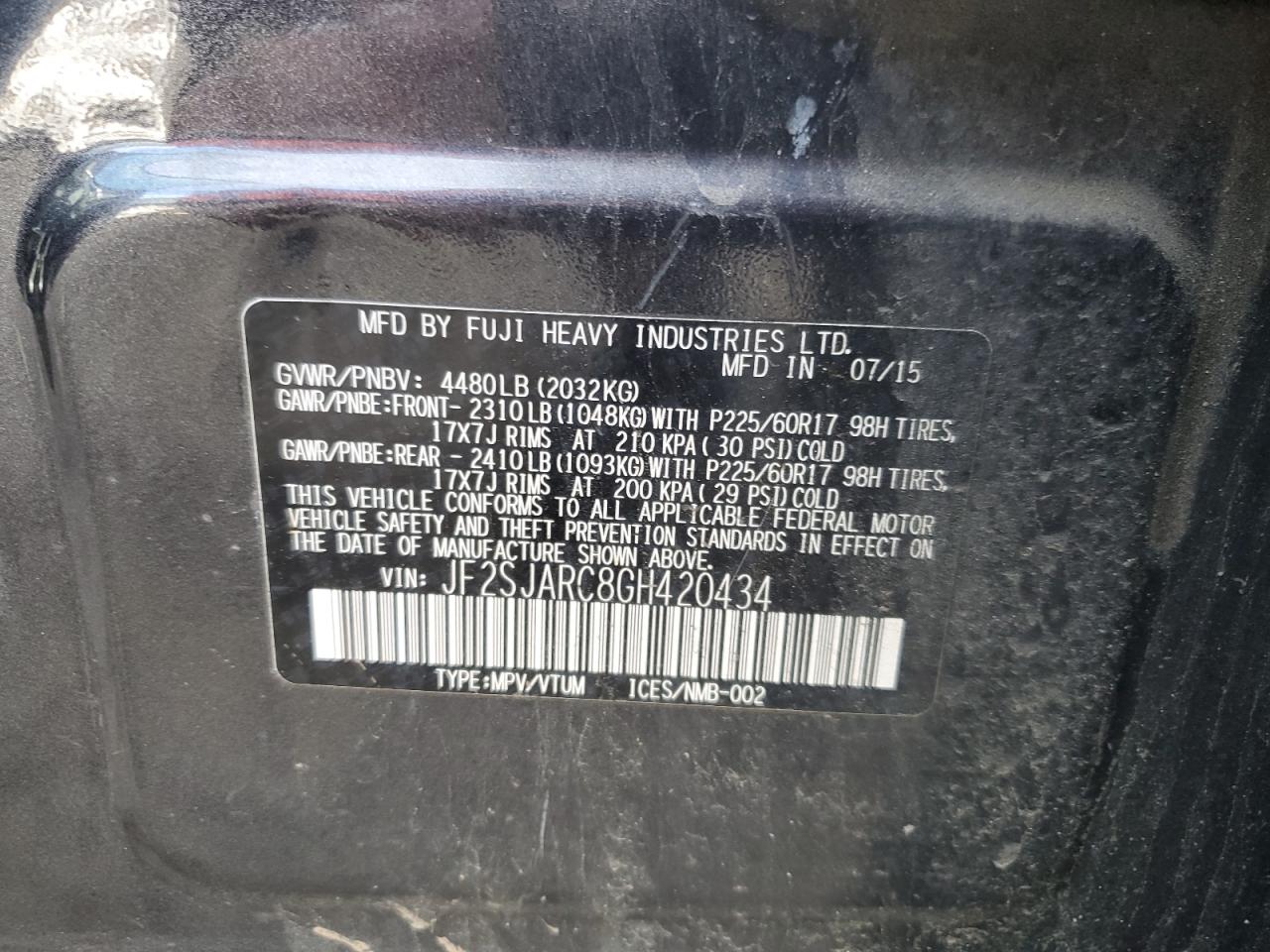 SUBARU FORESTER 2.5I LIMITED