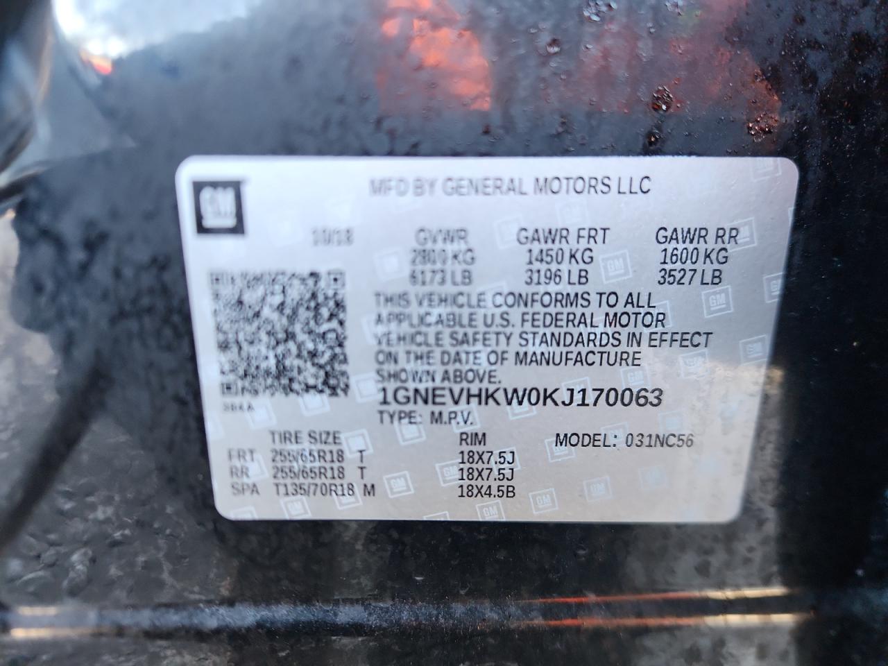 CHEVROLET TRAVERSE LT