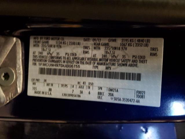 2013 FORD ESCAPE SEL #3302897899