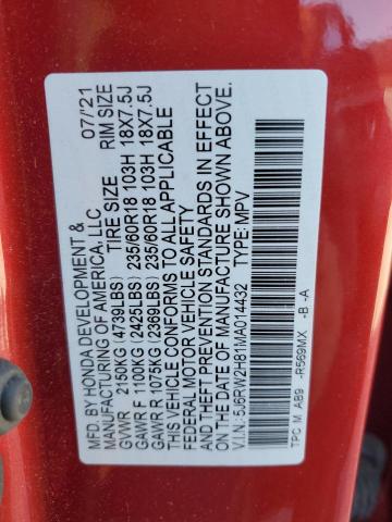 2021 HONDA CR-V EXL #3298029191