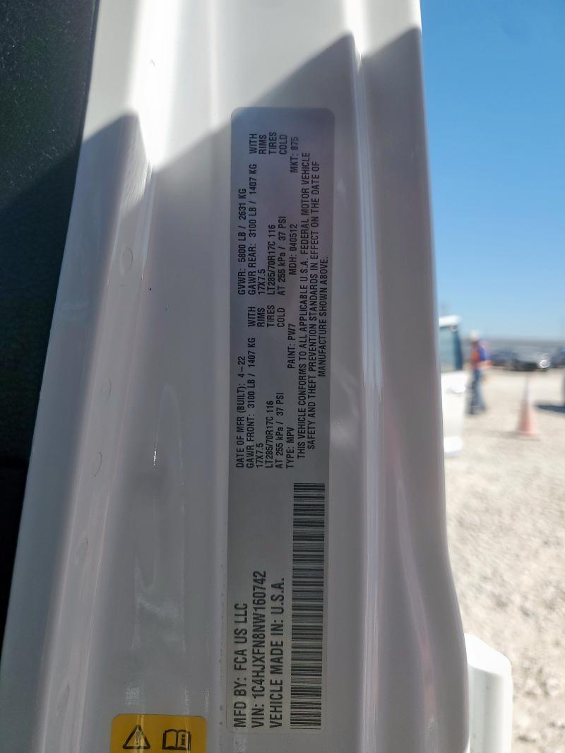 2022 JEEP WRANGLER U - 1C4HJXFN8NW160742