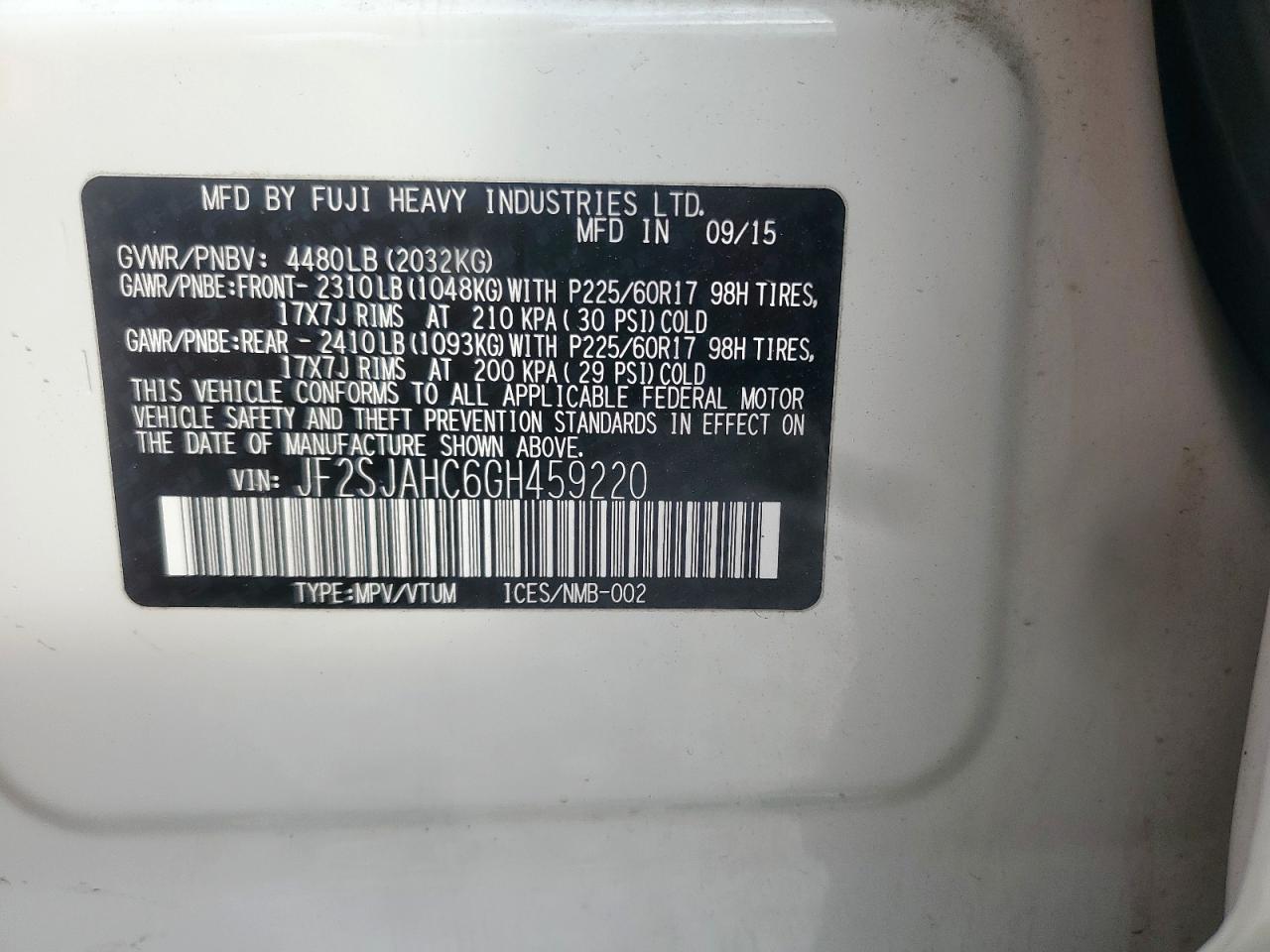 SUBARU FORESTER 2.5I LIMITED