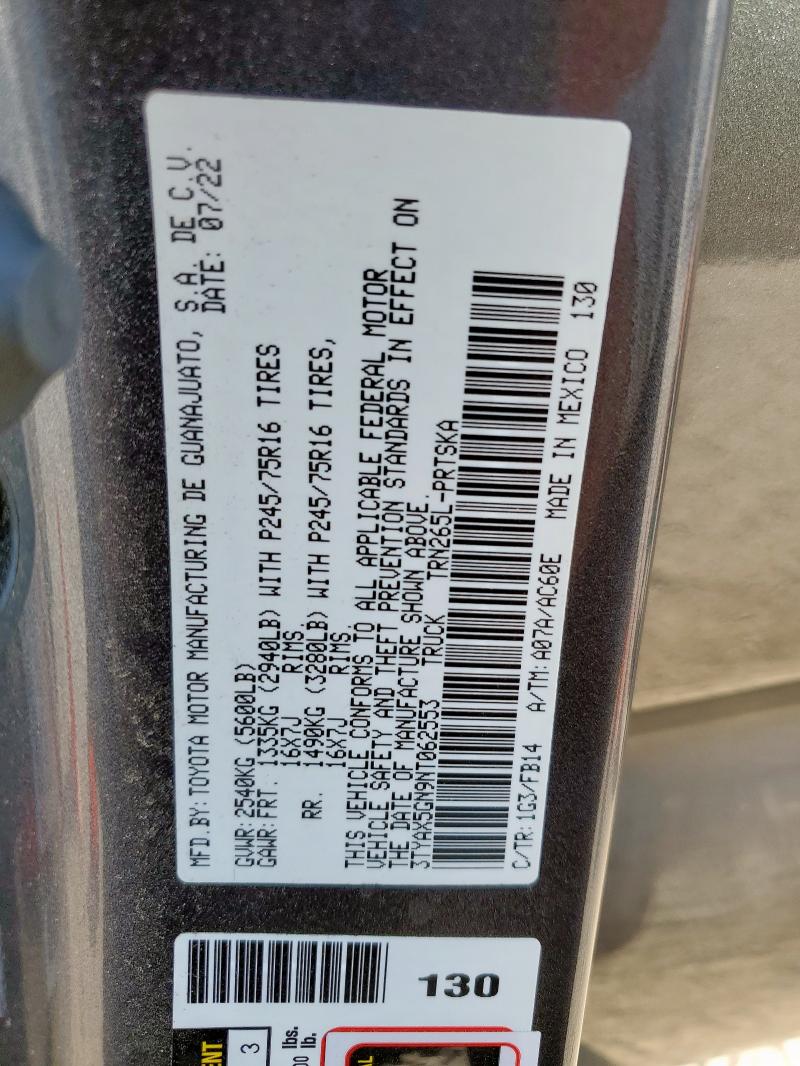 2022 TOYOTA TACOMA DOU #3296879820