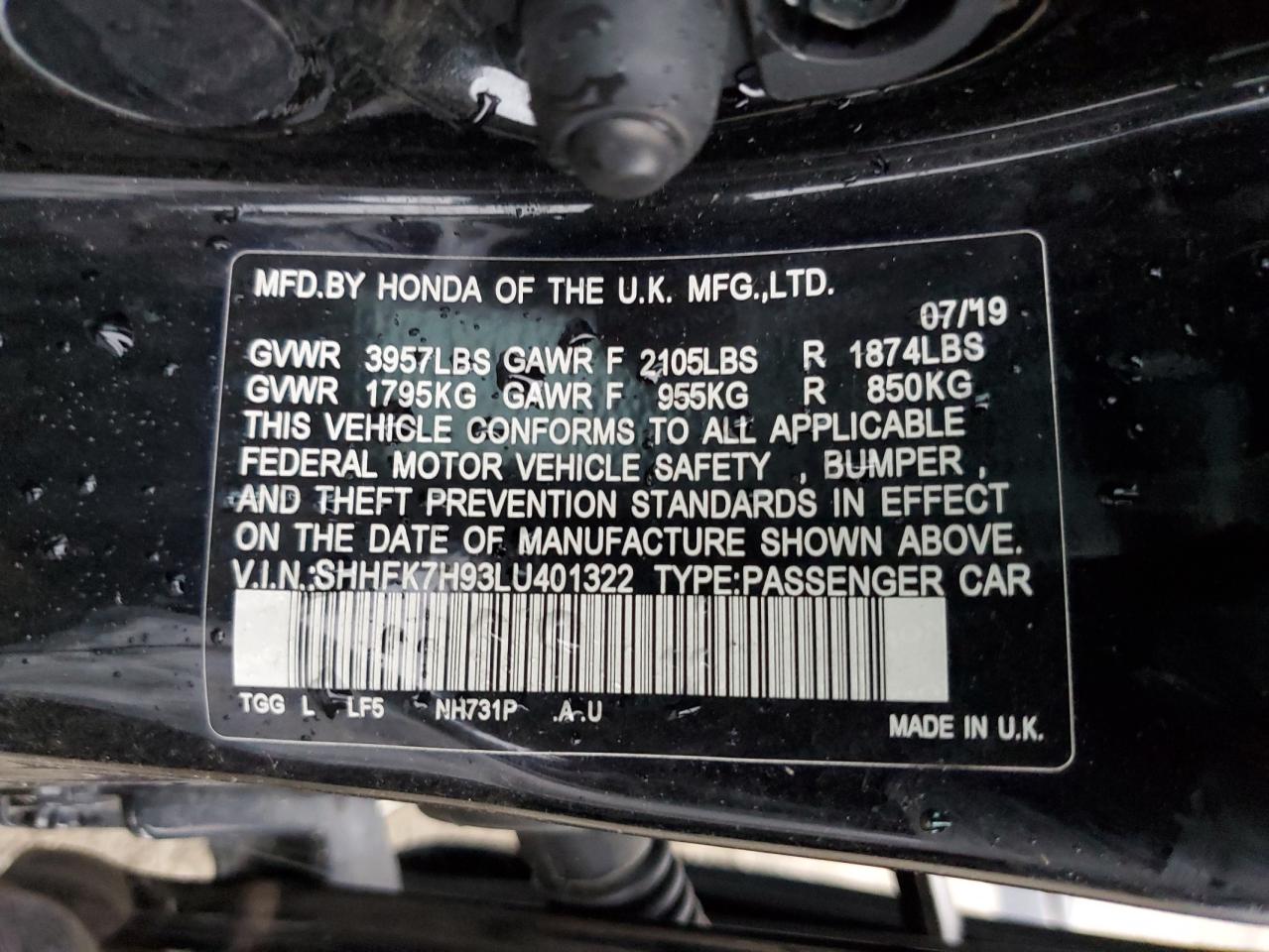 HONDA CIVIC SPORT TOURING