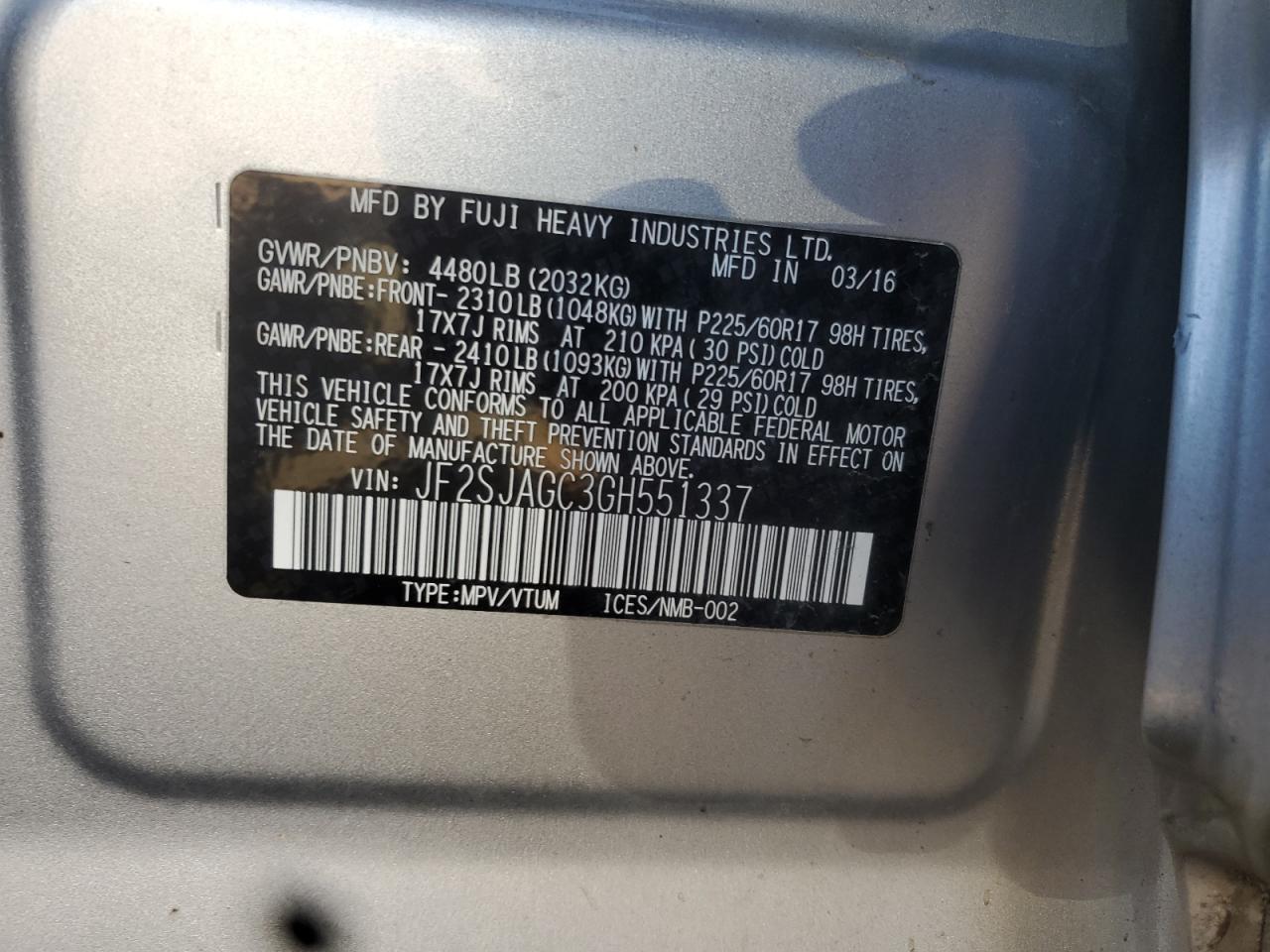 SUBARU FORESTER 2.5I PREMIUM