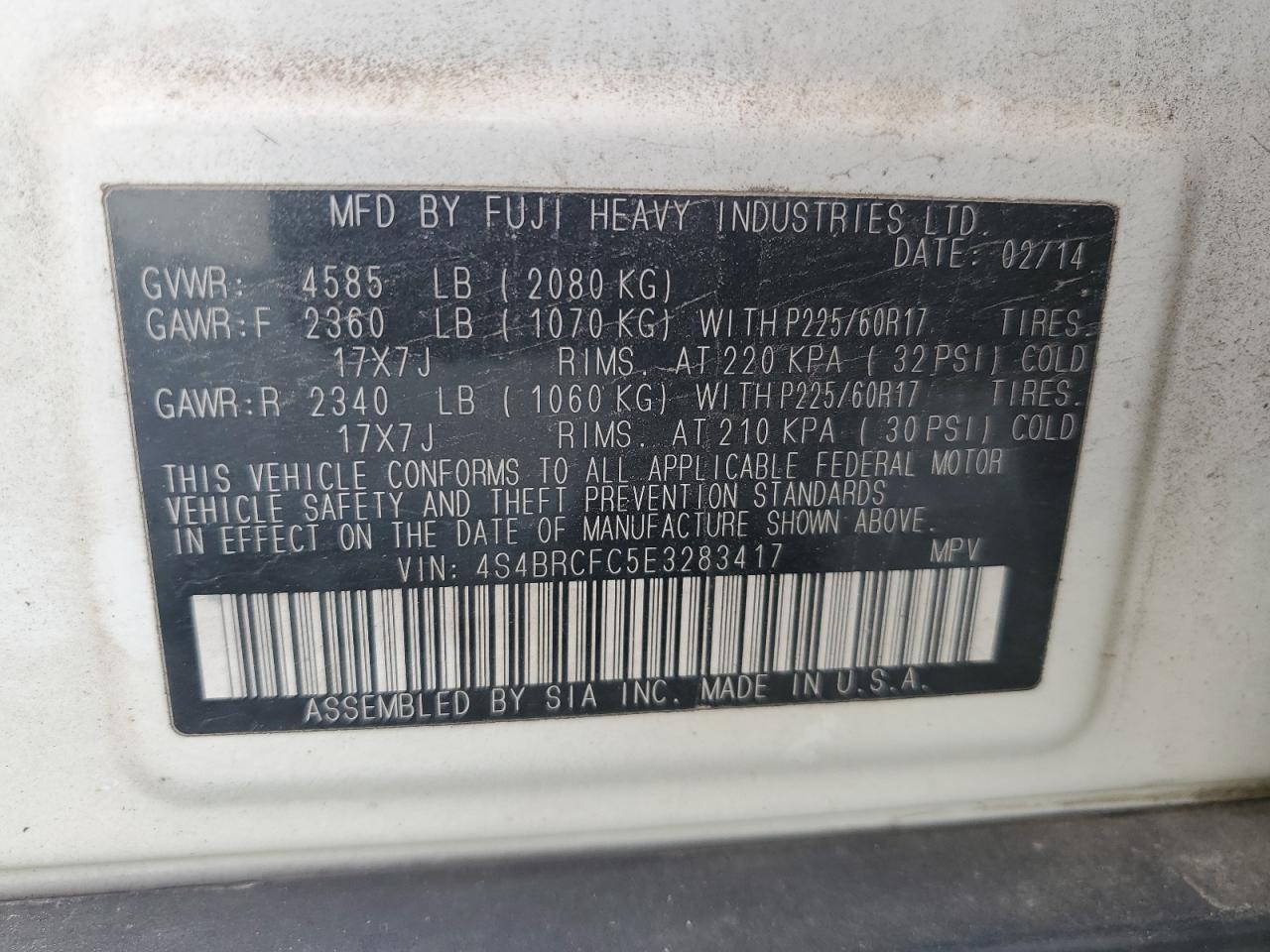 SUBARU OUTBACK 2.5I PREMIUM