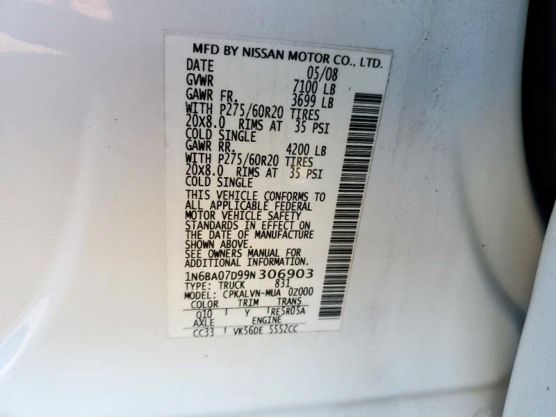 2009 NISSAN TITAN XE #3294241874