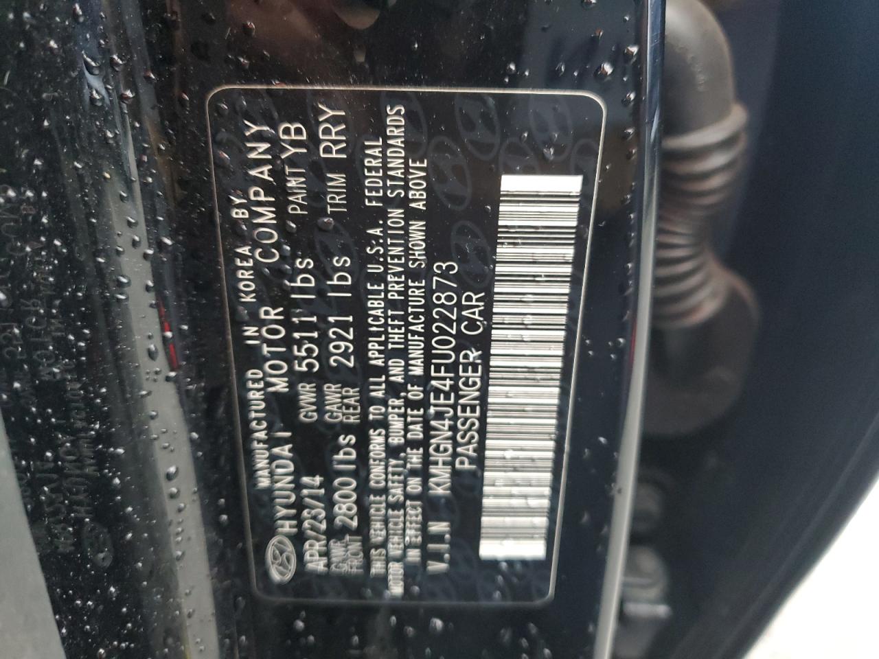 HYUNDAI GENESIS 3.8L