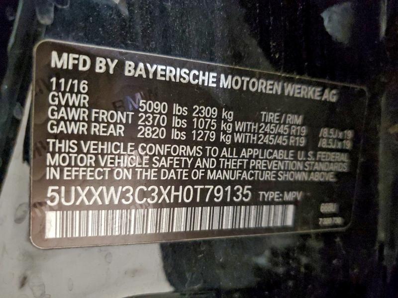 2017 BMW X4 XDRIVE2 #3316929087
