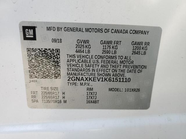 2019 CHEVROLET EQUINOX LT #3296314461