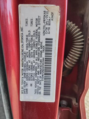 2004 TOYOTA TACOMA DOU #3287636030