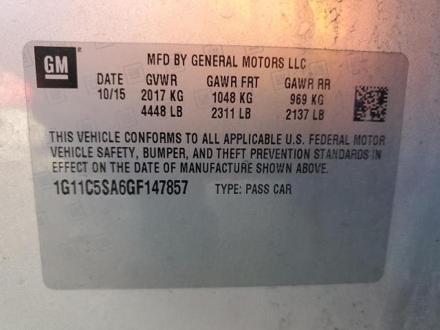 2016 CHEVROLET MALIBU LIM #3318966915