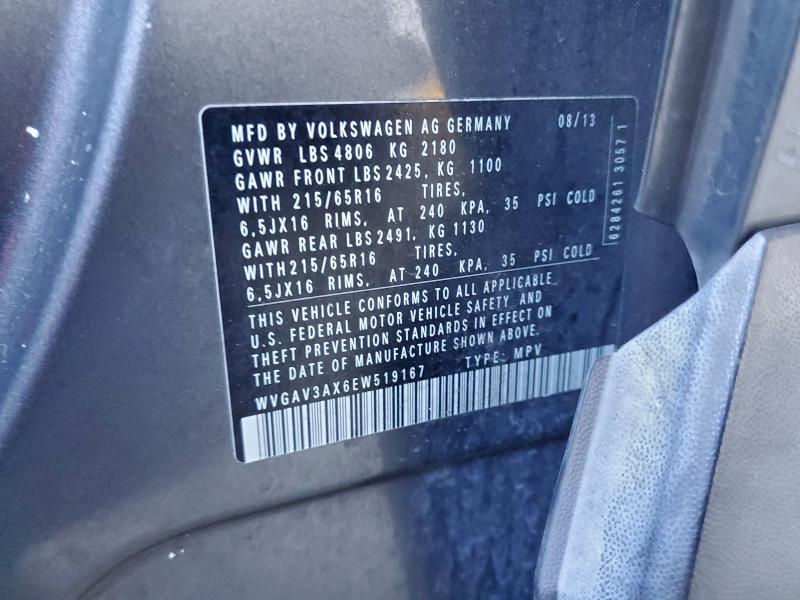 2014 VOLKSWAGEN TIGUAN S #3304148532