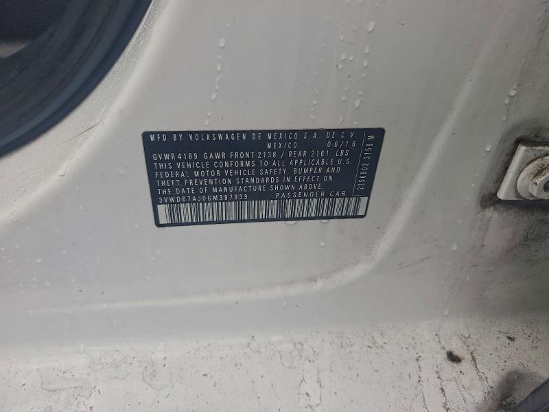 2016 VOLKSWAGEN JETTA SE #3298031158