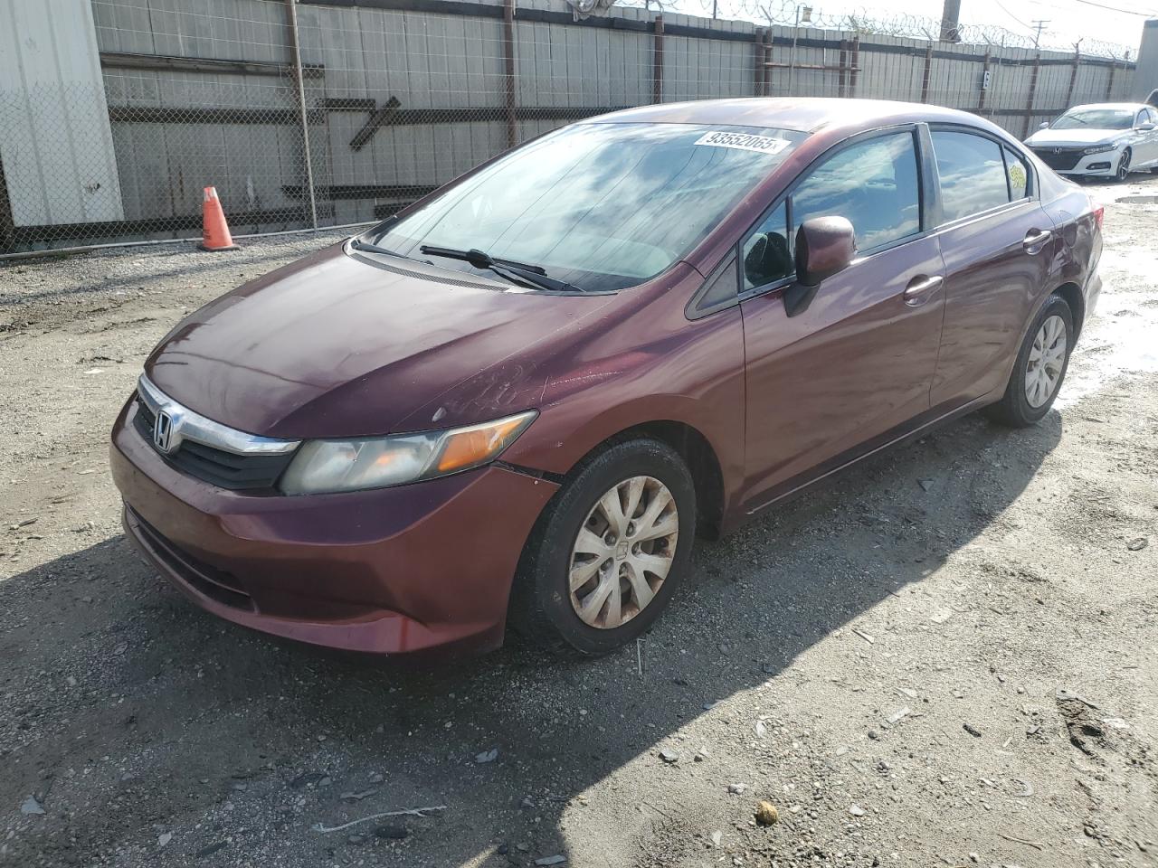 Lot #3291315157 2012 HONDA CIVIC LX