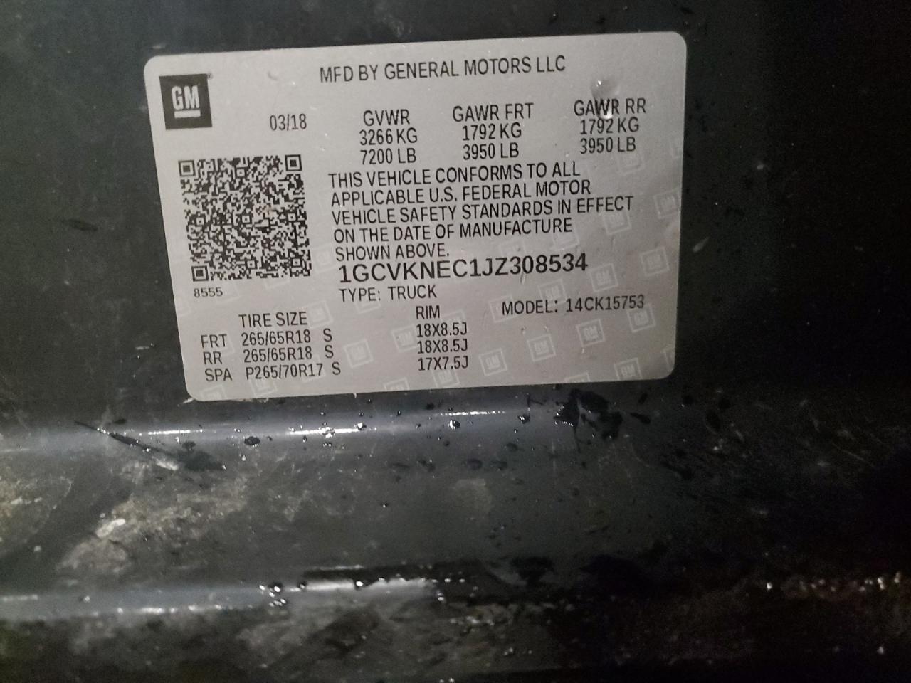 Lot #3303632936 2018 CHEVROLET SILVERADO