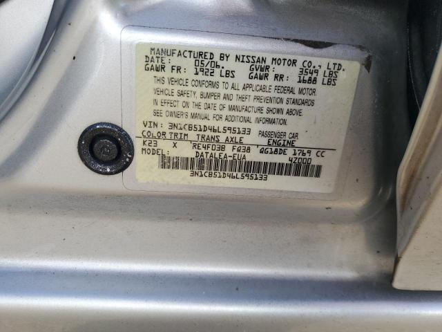 2006 NISSAN SENTRA 1.8 #3304515503