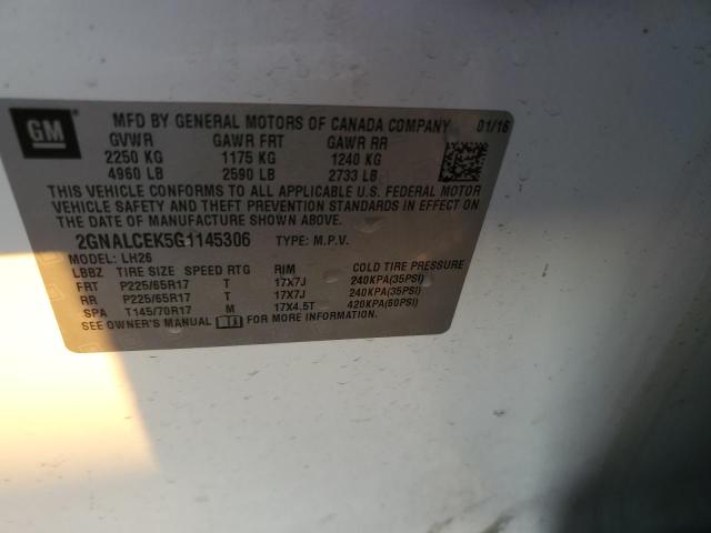 2016 CHEVROLET EQUINOX LT #3296432692