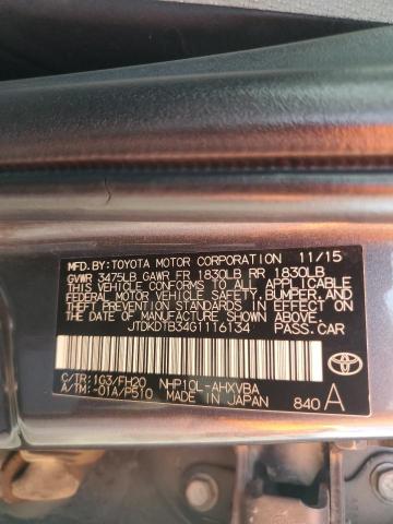 2016 TOYOTA PRIUS C #3303979716