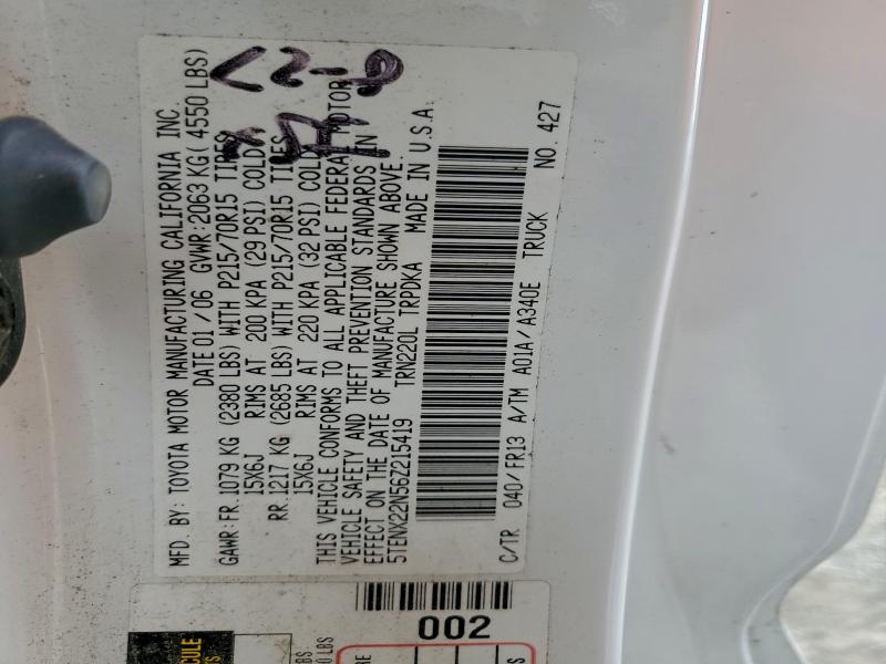 2006 TOYOTA TACOMA #3294221284