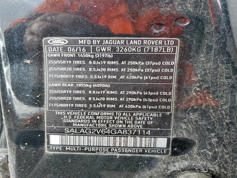 2016 LAND ROVER LR4 HSE #3297899830