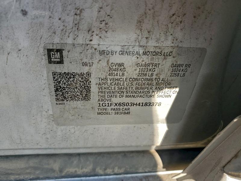 2017 CHEVROLET BOLT EV PR #3297195415