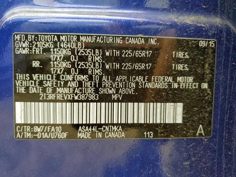 2015 TOYOTA RAV4 XLE #3294218301