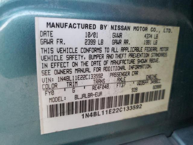 2002 NISSAN ALTIMA SE #3297147560
