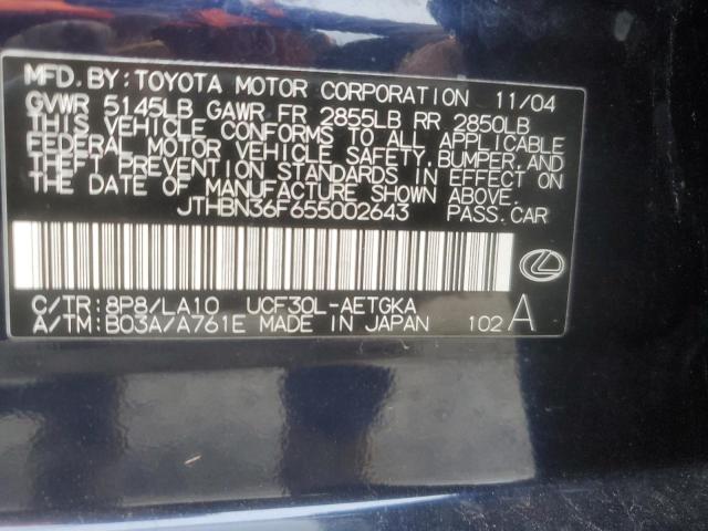 2005 LEXUS LS 430 #3296340503