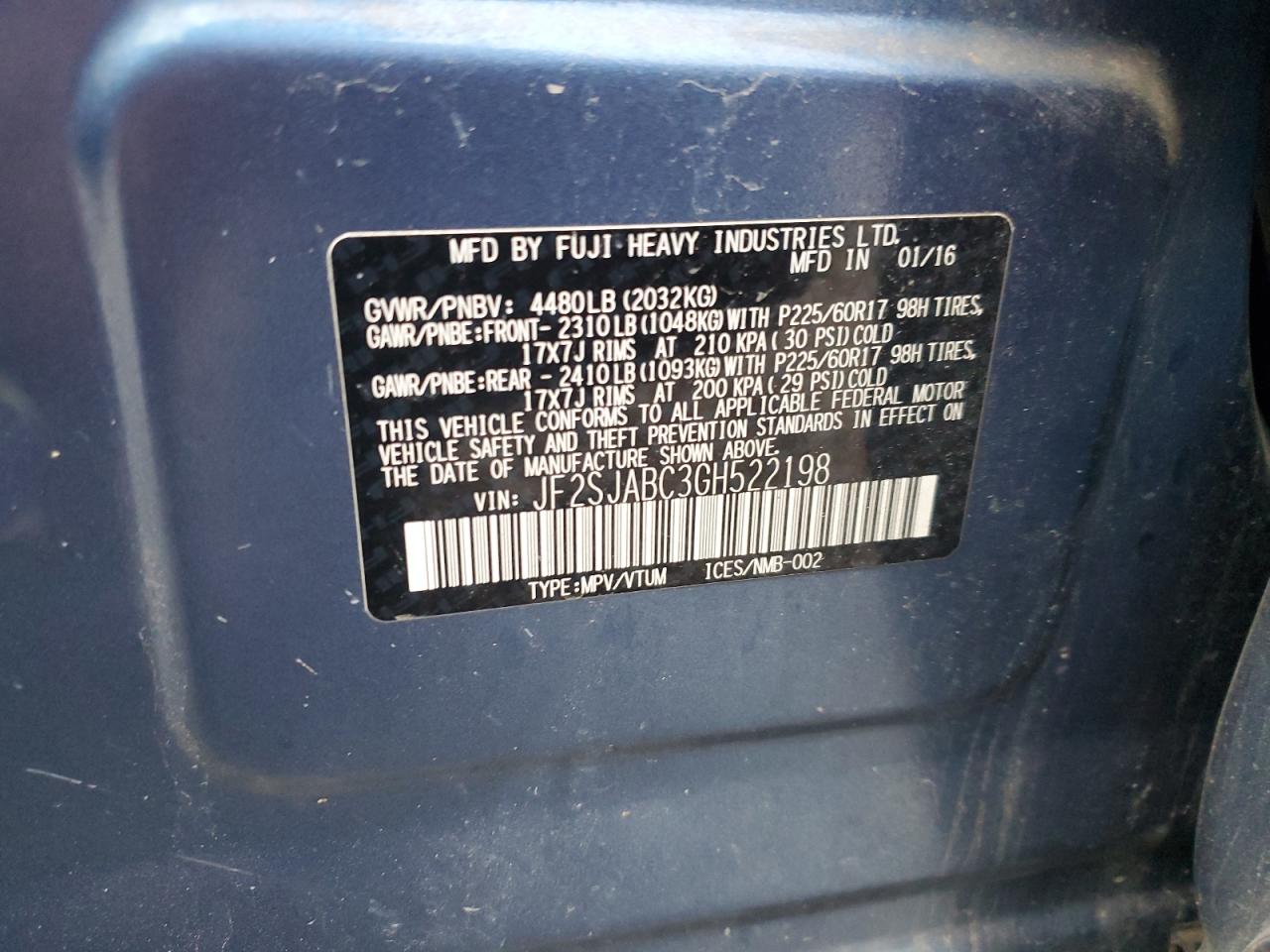 SUBARU FORESTER 2.5I