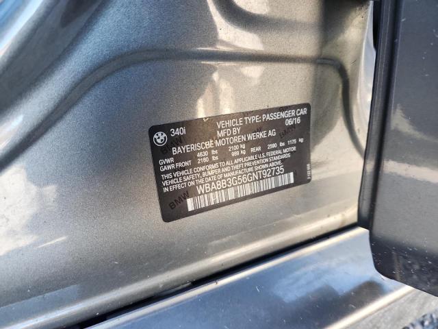 2016 BMW 340 I WBA8B3G56GNT92735