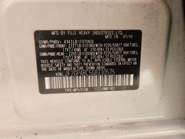 2016 SUBARU CROSSTREK - JF2GPABC5G8330575