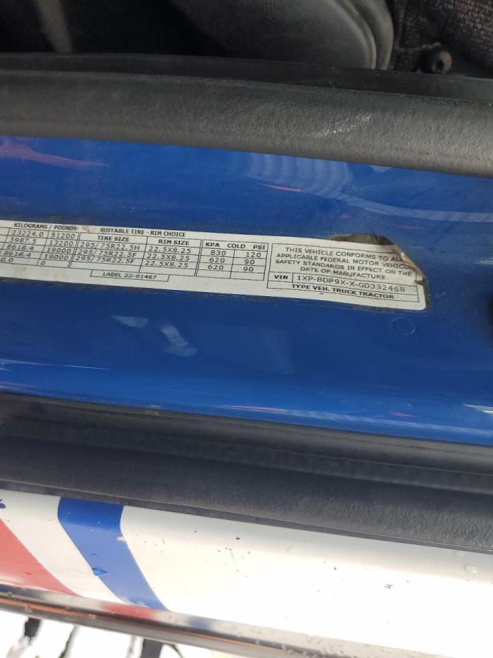 Lot #3296364284 2016 PETERBILT TRACTOR 579