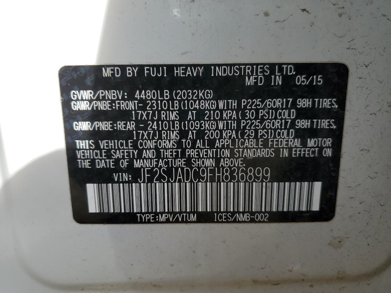 SUBARU FORESTER 2.5I PREMIUM