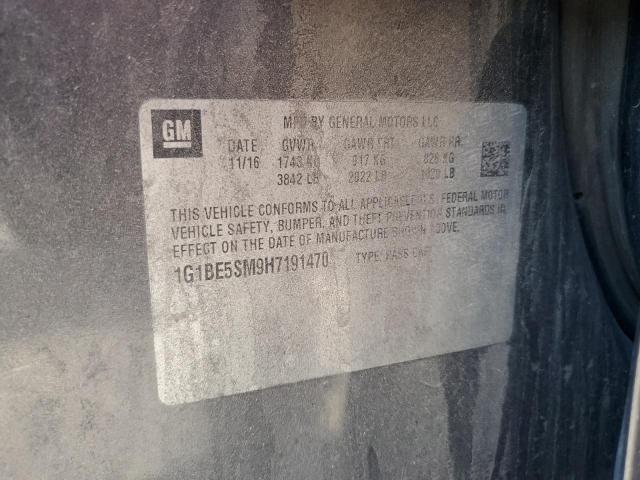 2017 CHEVROLET CRUZE LT 1G1BE5SM9H7191470