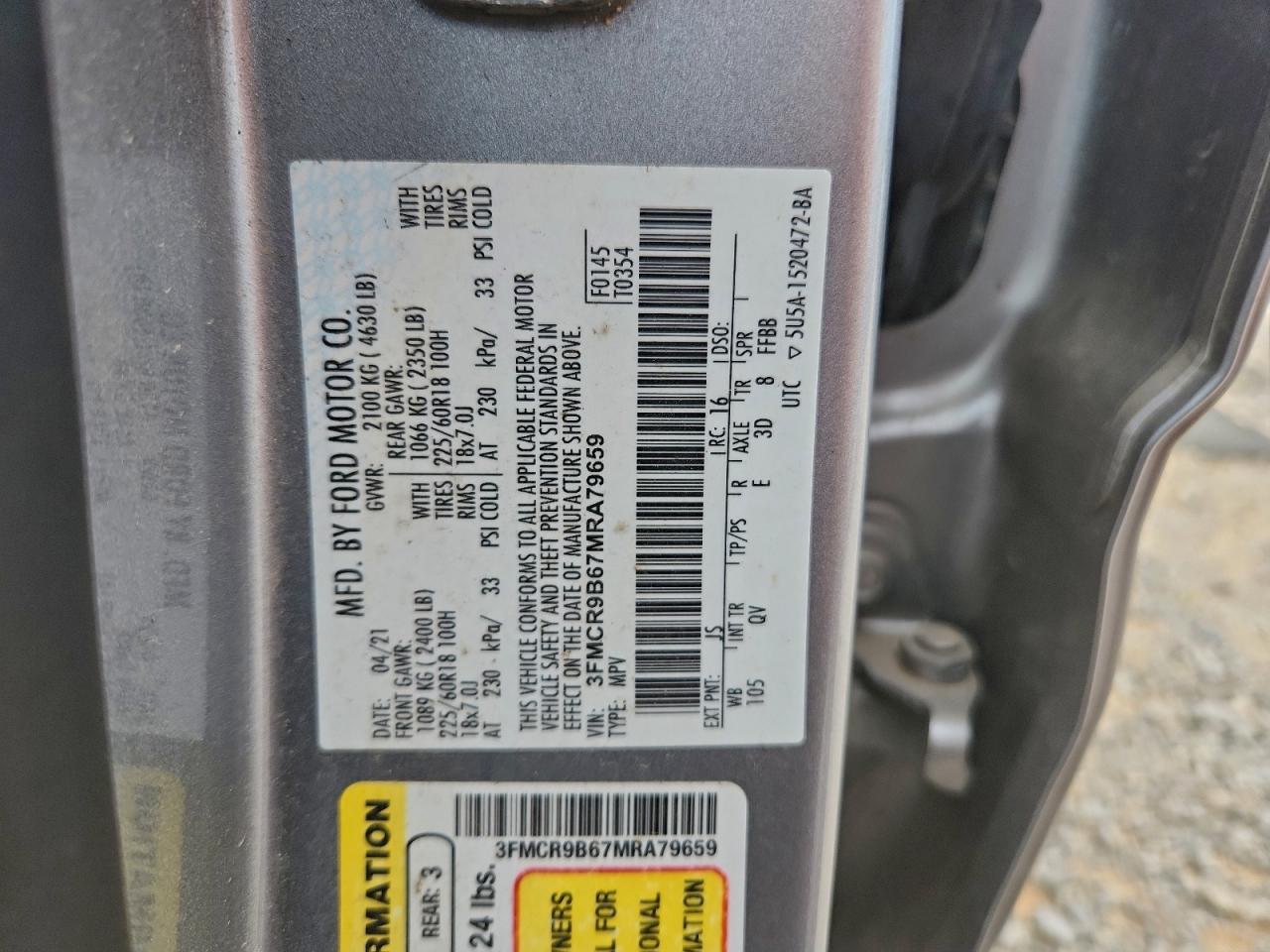 FORD BRONCO SPORT BIG BEND