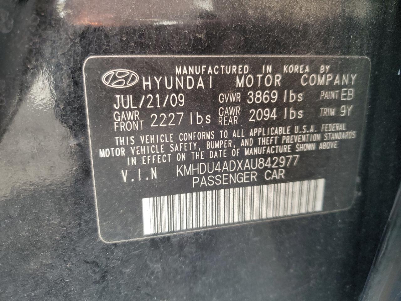 HYUNDAI ELANTRA BLUE