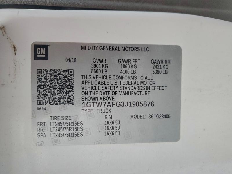 2018 GMC SAVANA G25 #3301602731