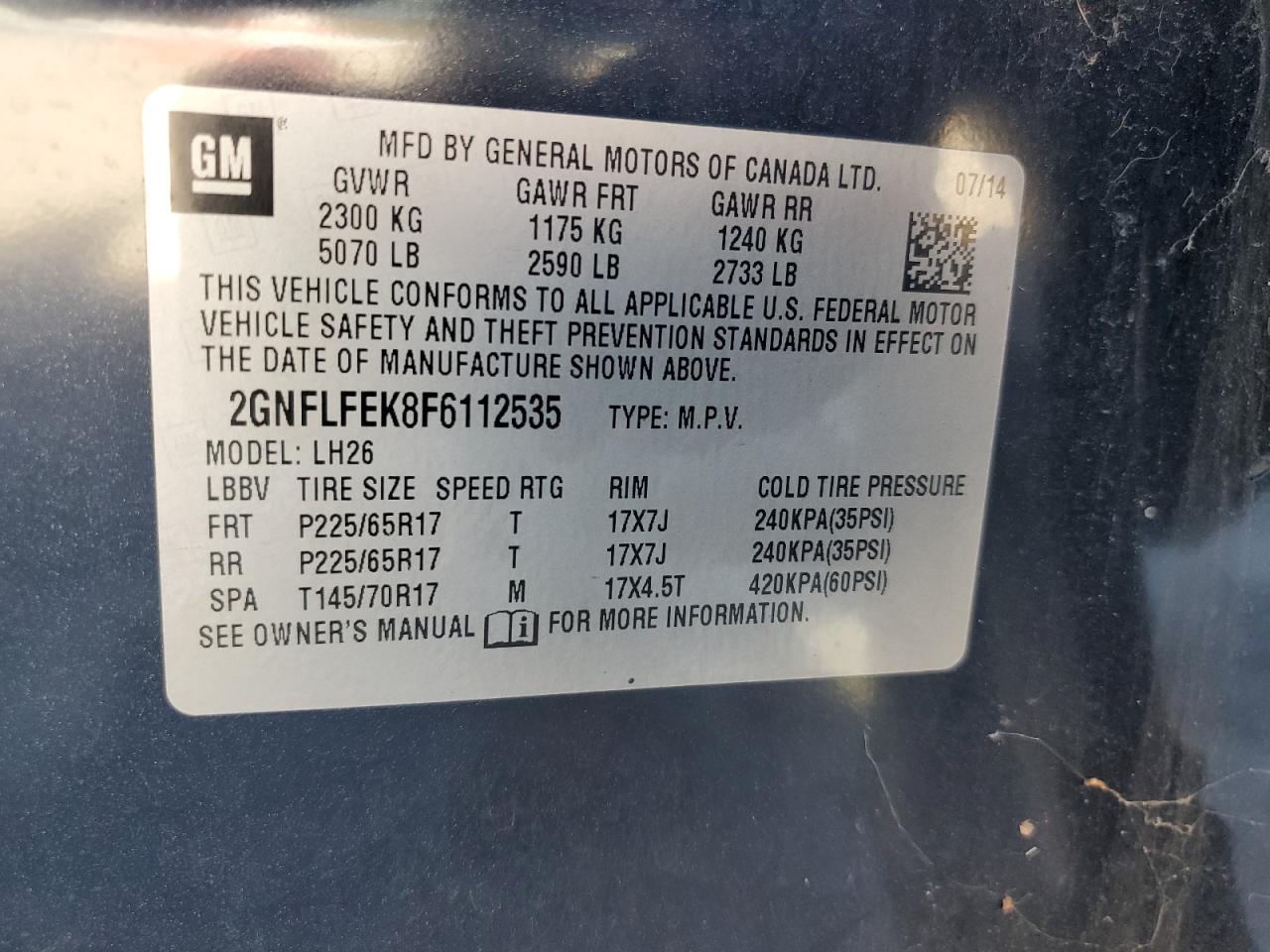 CHEVROLET EQUINOX LT