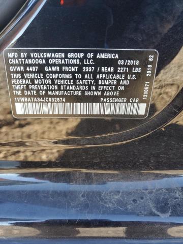 2018 VOLKSWAGEN PASSAT SE - 1VWBA7A34JC032874