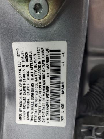 2020 HONDA INSIGHT TO 19XZE4F9XLE005658