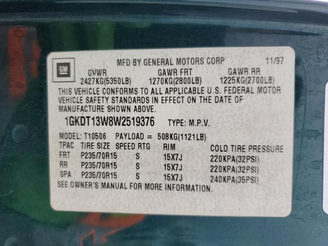 1998 GMC JIMMY #3304099500