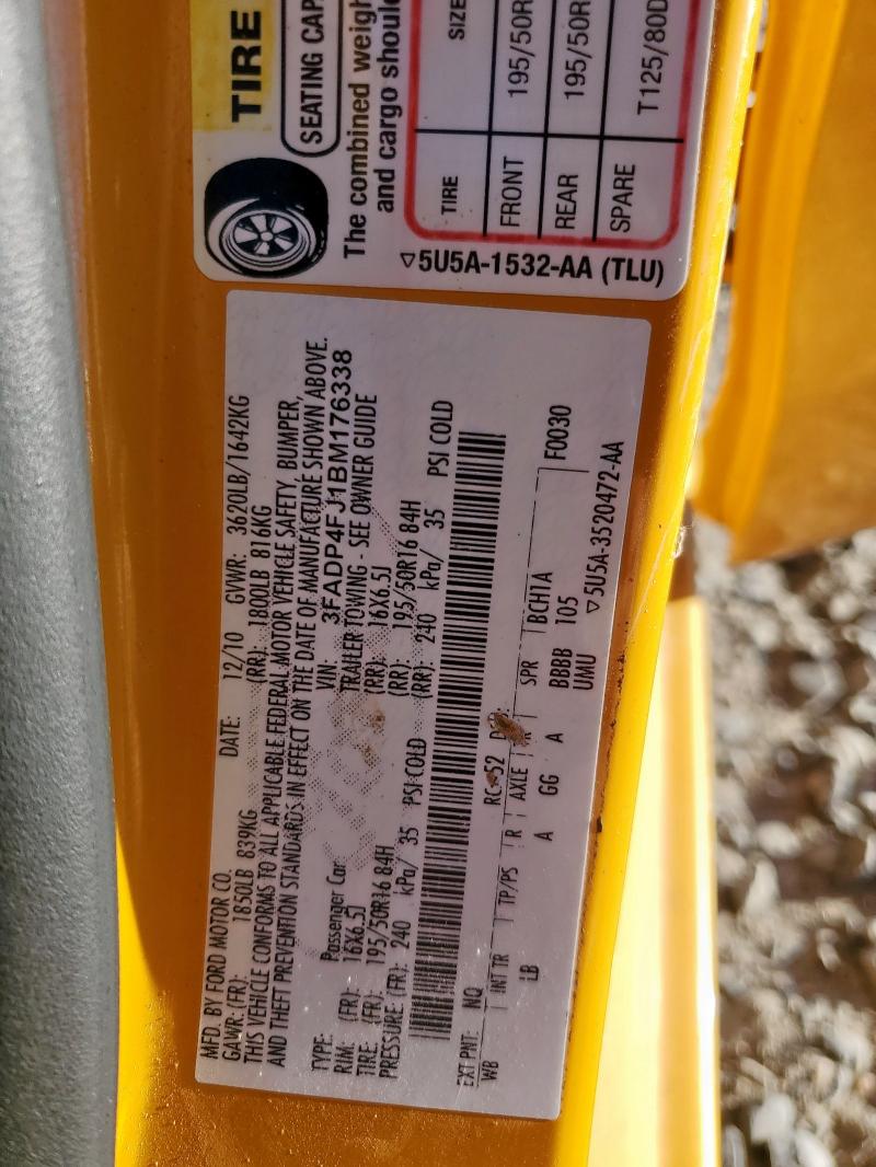 2011 FORD FIESTA #3294468509