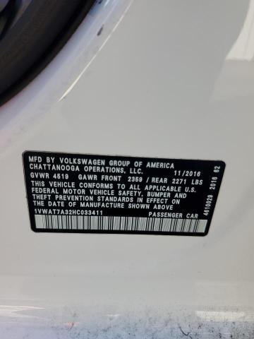 2017 VOLKSWAGEN PASSAT S #3296978877